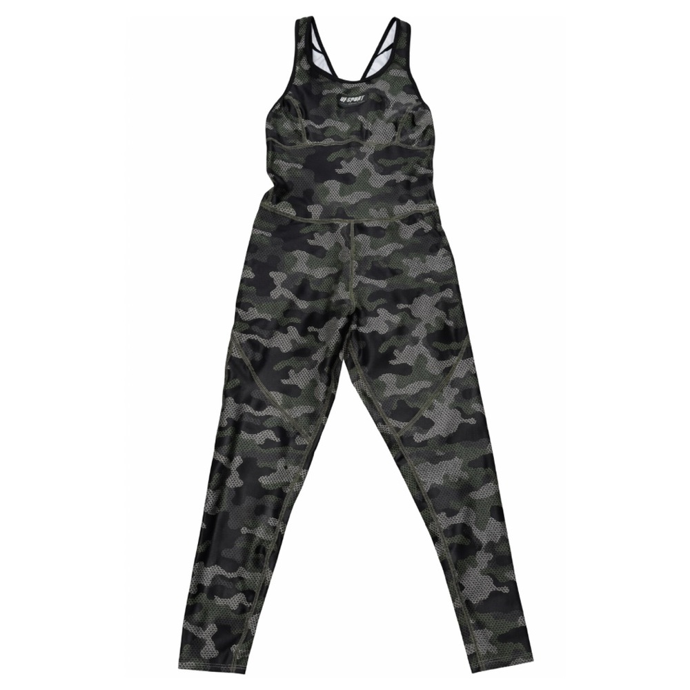 Athletic Colombian Camo Jumpsuit One Size – Open Back